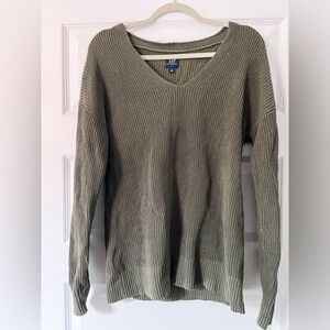 Gap Maternity V-Neck Sweater, Army Green, Small